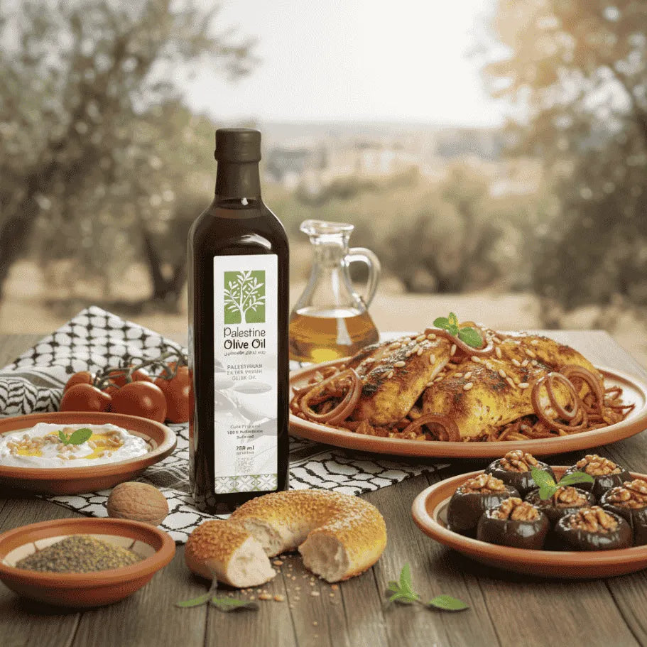 Traditional Palestinian Food revolving around the usage of Palestinian Olive Oil